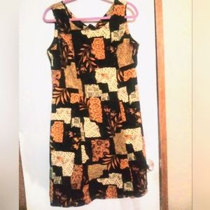 Allison-che dress. Black 🖤 orange 🧡brown 🤎 cream. Size 10